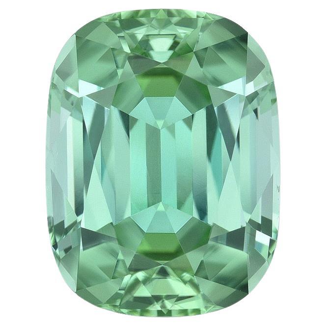 Mint Green Tourmaline Ring Gem 3.46 Carat Unmounted Cushion Loose Gemstone For Sale