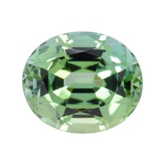oval shaped mint green tourmalines Mint Green Tourmaline Ring Gem 3.63 Carat Unset Oval Loose Gemstone