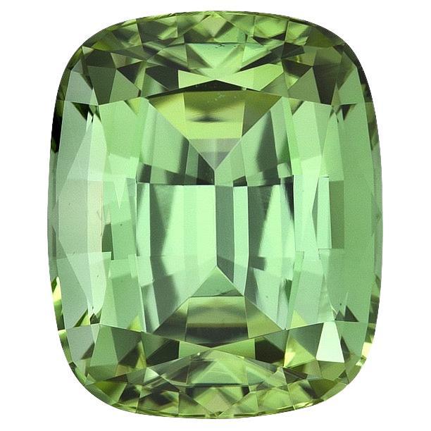 Mint Green Tourmaline Ring Gem 4.49 Carat Unmounted Cushion Loose Gemstone For Sale