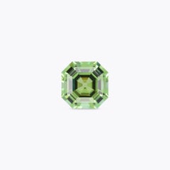 Mint Green Tourmaline Ring Gem 7.47 Carat Asscher Cut Loose Gemstone