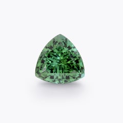 Mint Green Tourmaline Ring Loose Gemstone 7.86 Carat Unmounted Trillion