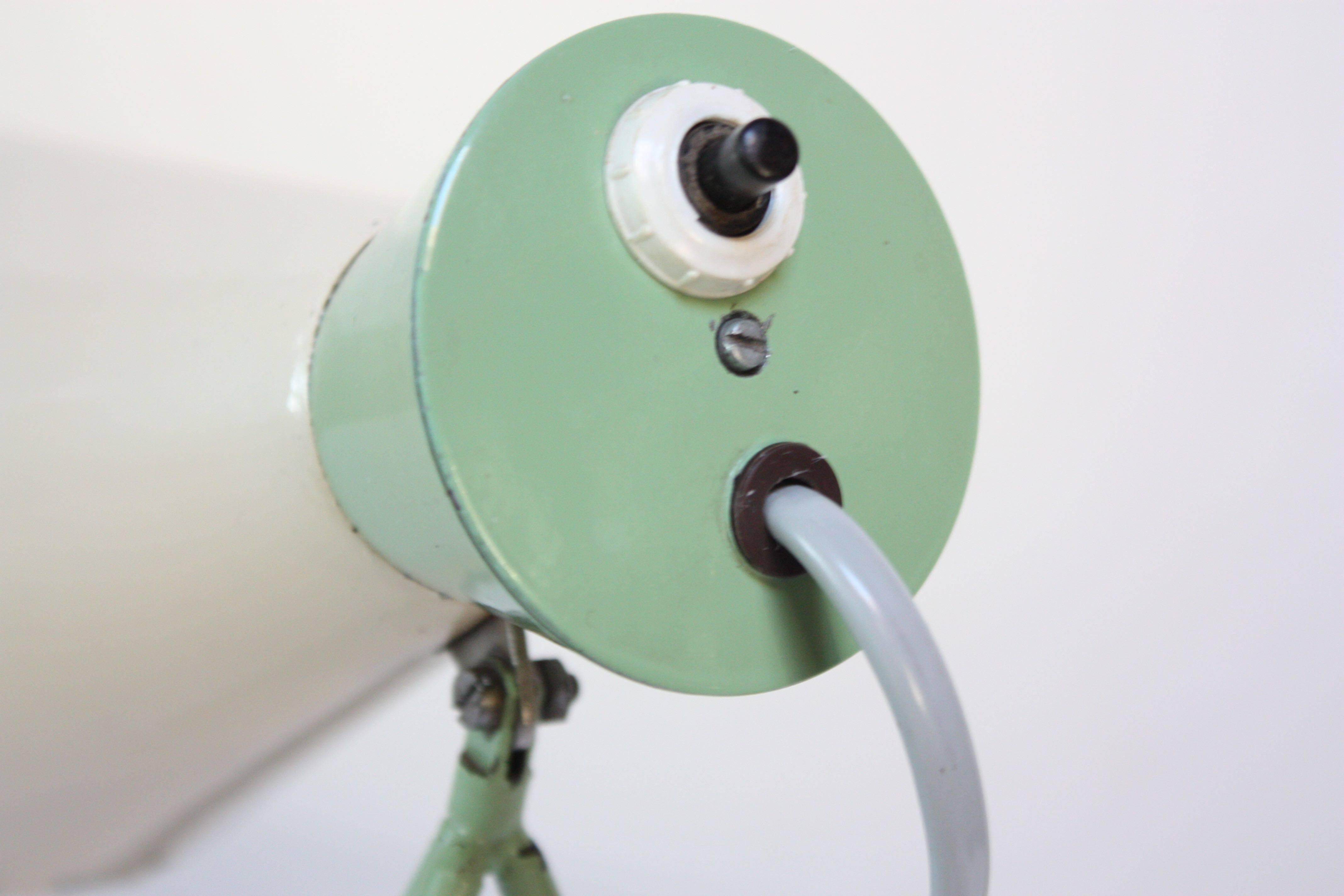 Mint Green Tripod Table Lamp by Josef Hurka for Napako In Good Condition In Brooklyn, NY