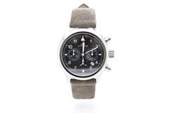IWC Schaffhausen Fliegerchronograph Pilot's Watch Suede Strap Orig Box