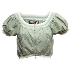 Mint JPG Jean's Short Puff Sleeve Top Size US 8