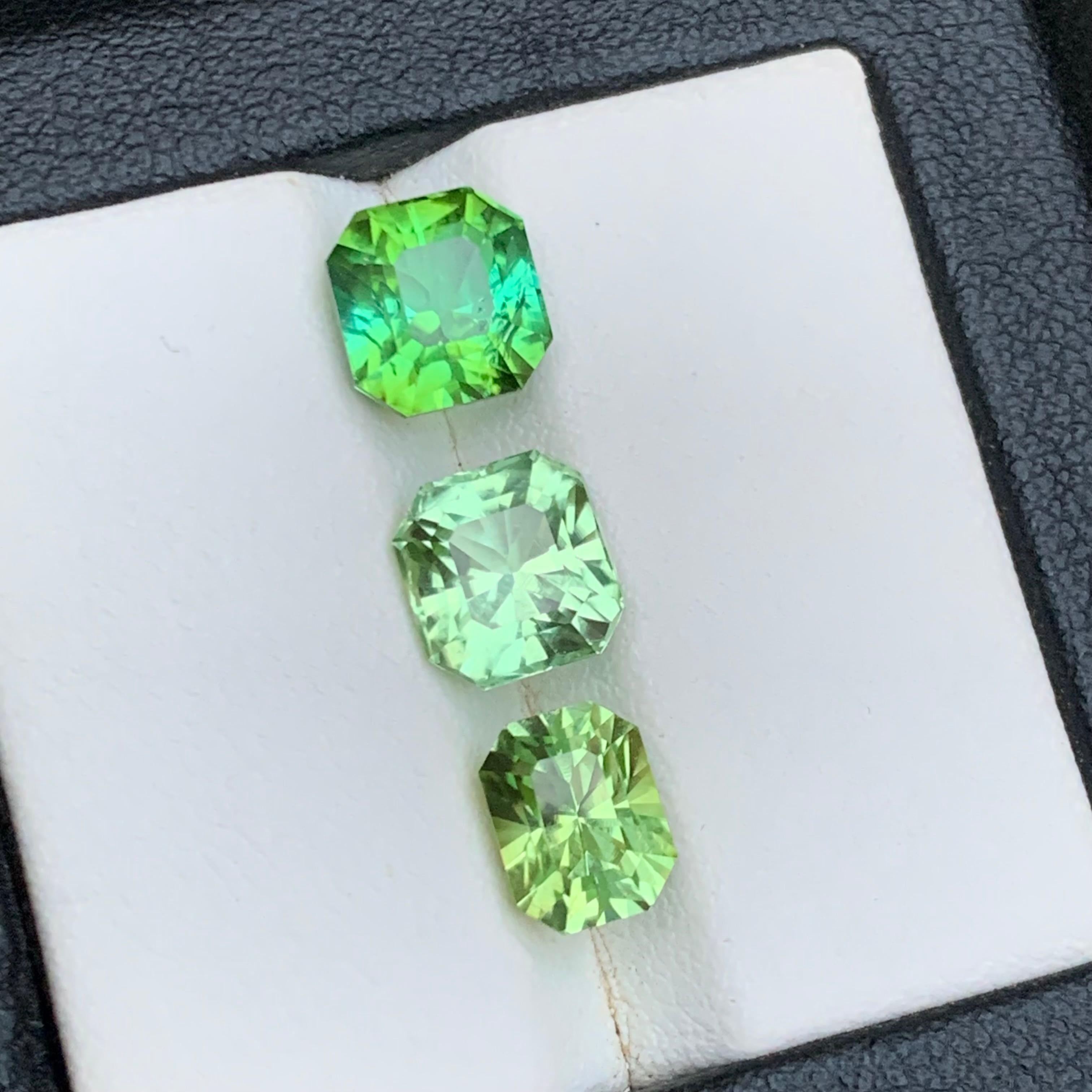 Greene & Light Greene & Greene Greene 6.84 Ct Natural Loose Gemstone - Octagon Cut-Ring en vente 4