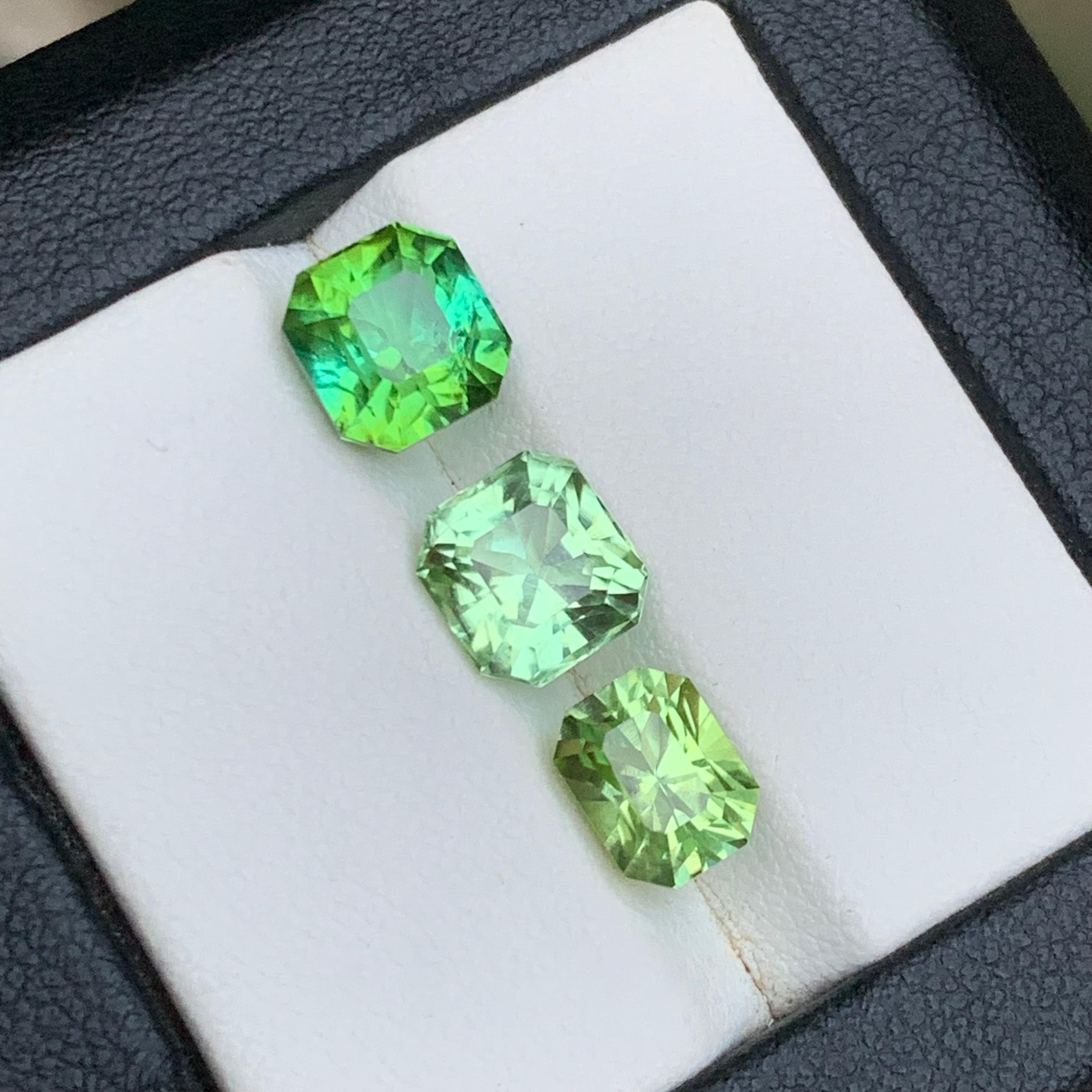 Greene & Light Greene & Greene Greene 6.84 Ct Natural Loose Gemstone - Octagon Cut-Ring en vente 7