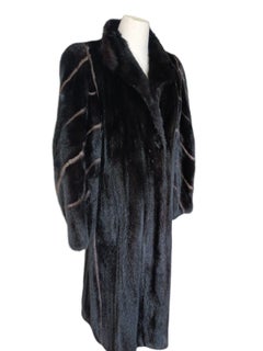 Mint lustrous black Mink Fur Coat (Size 10 M) ~no duties