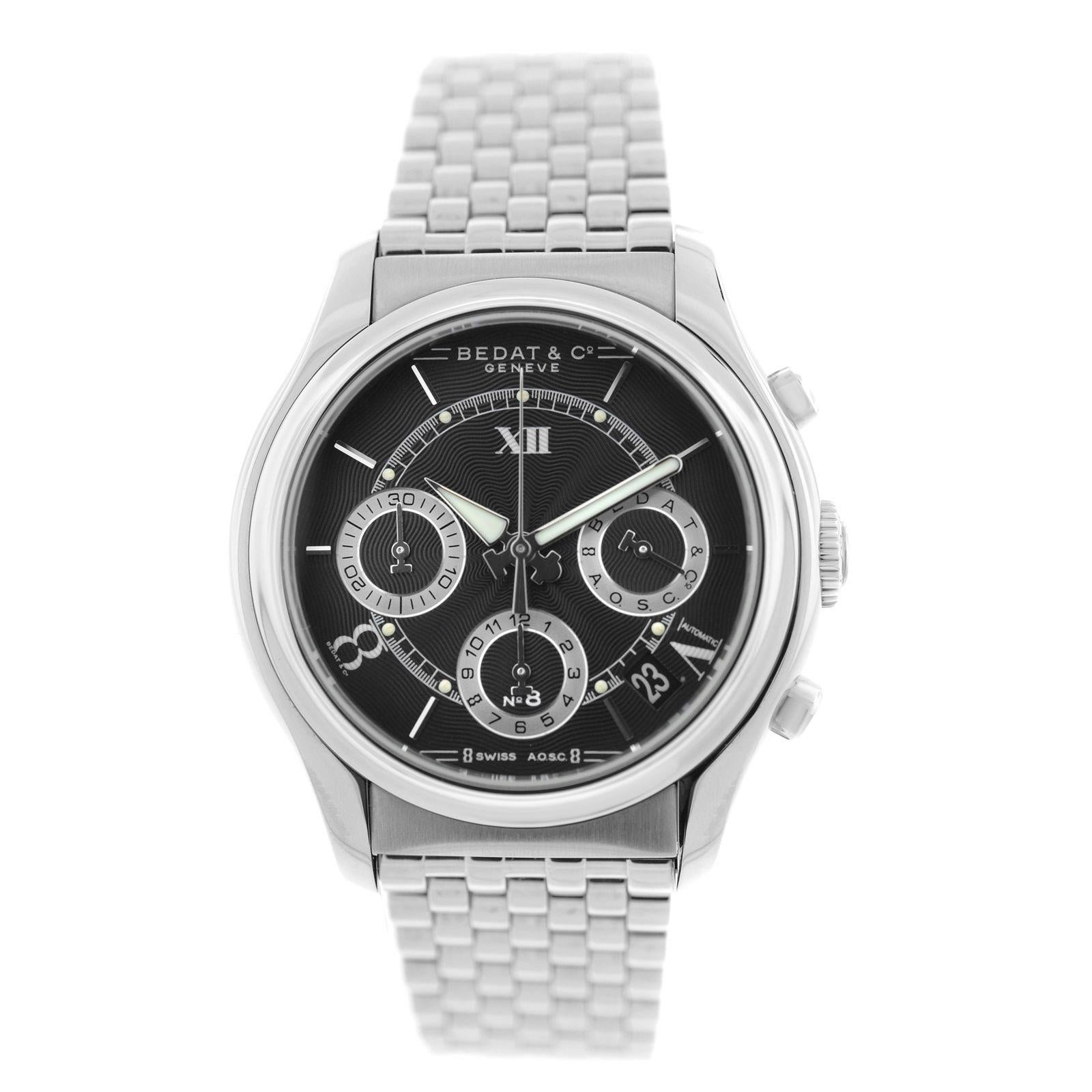 Mint Men's Bedat & Co No. 8 Chronograph 818.018.310 Date Automatic Watch