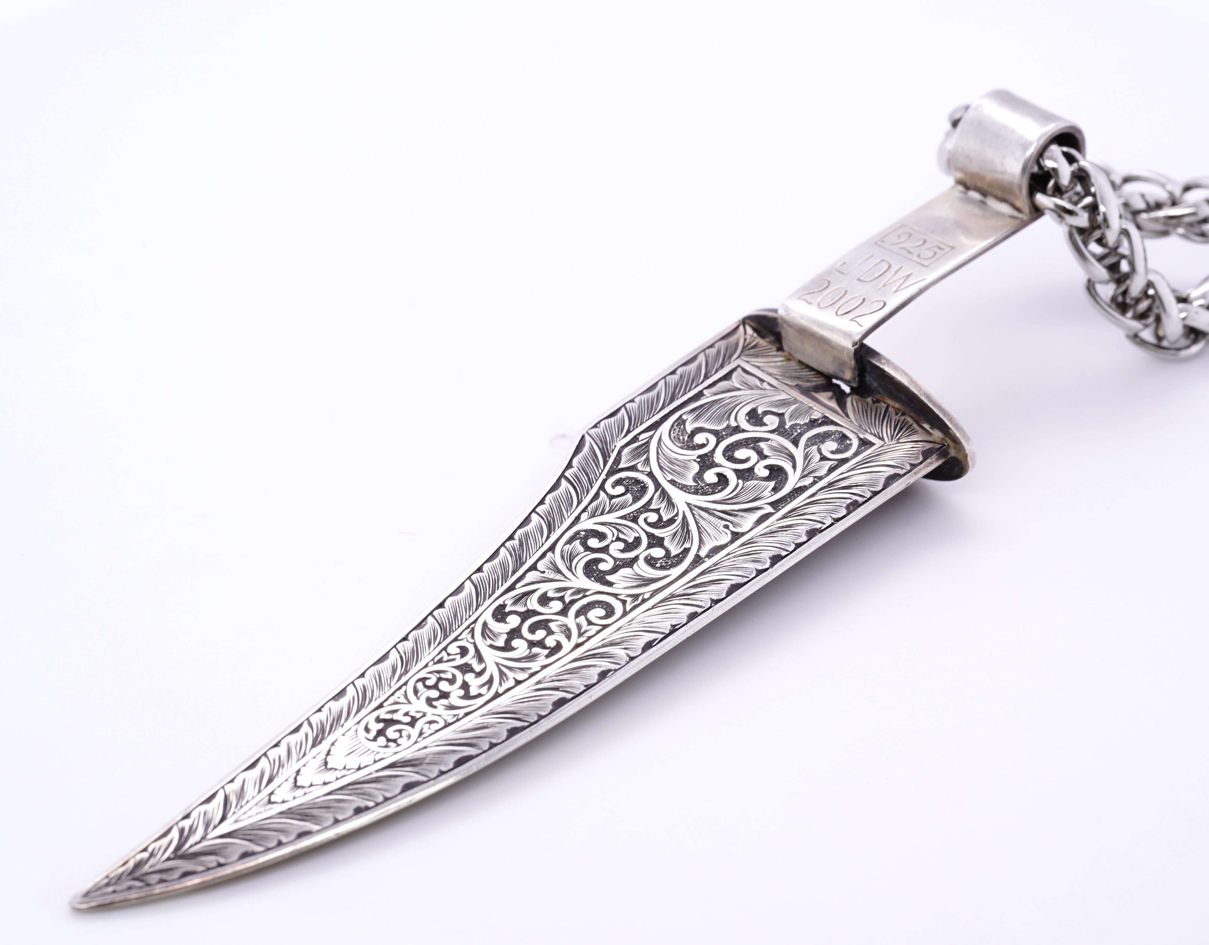 Mint, Miniature Bowie Knife with Sterling Silver Sheath by Jim Whitehead 7