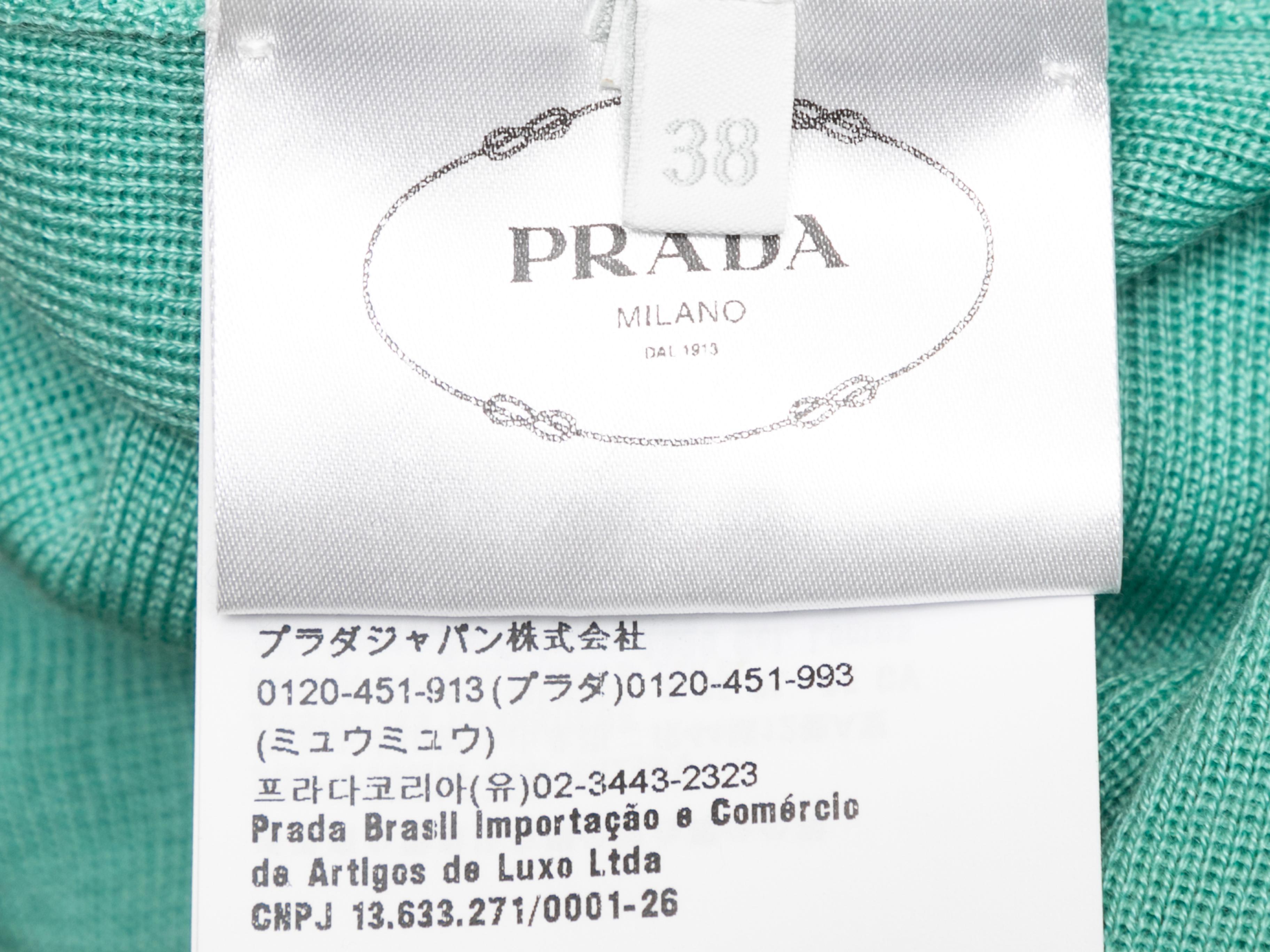 Mint Prada 2019 Cashmere & Silk Cardigan Size IT 38 In Good Condition In New York, NY