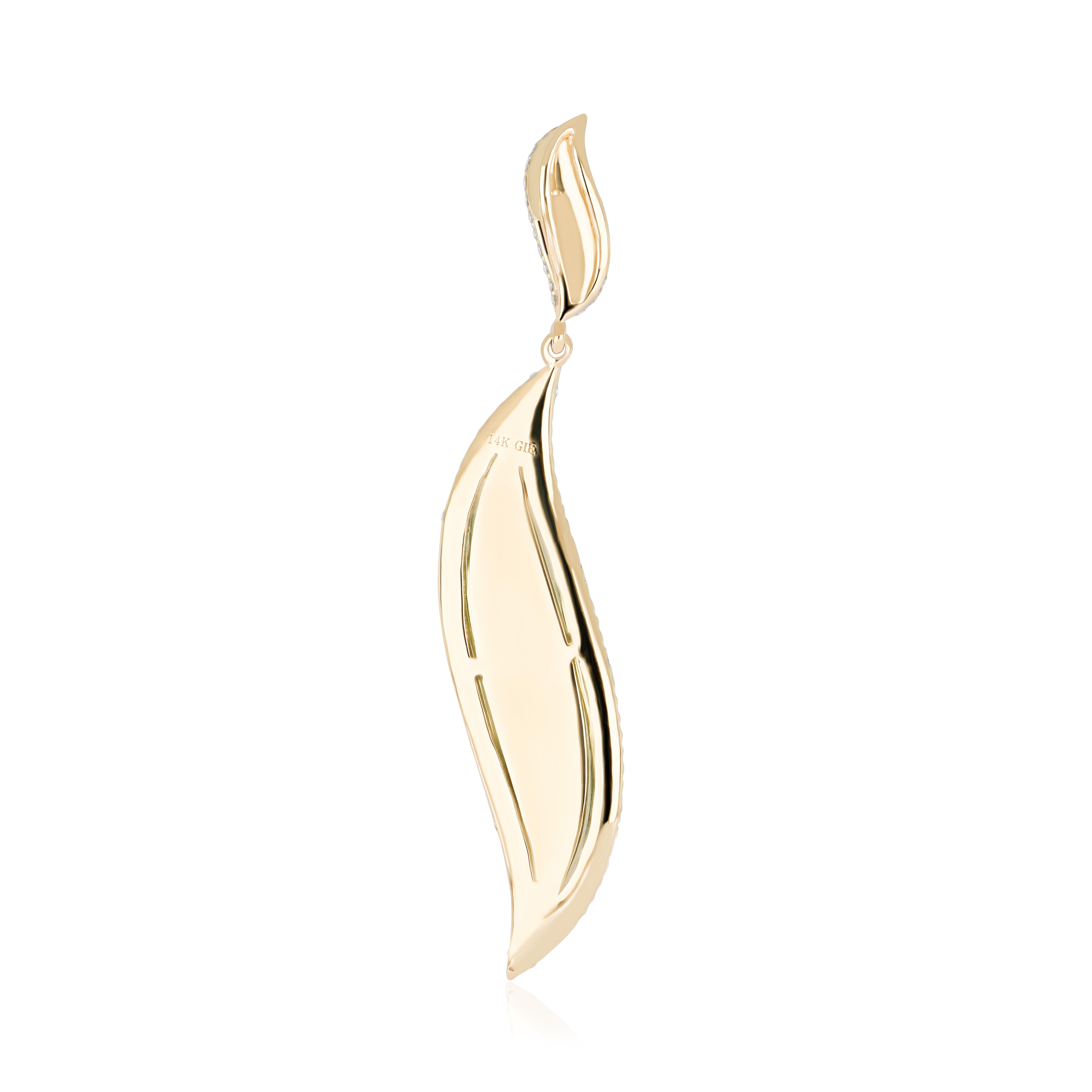 Mint Quartz & Diamond Studded Pedant & Ring Set in 14K Yellow Gold For Sale 6