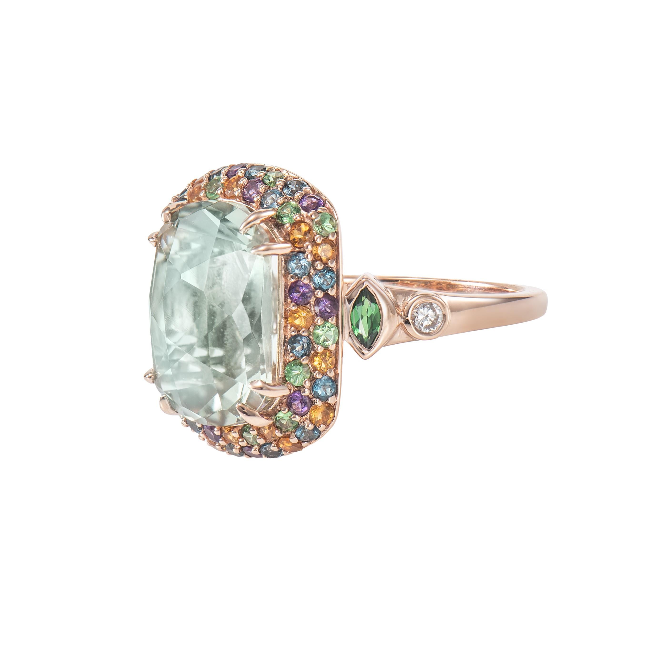 multicolor gemstone ring