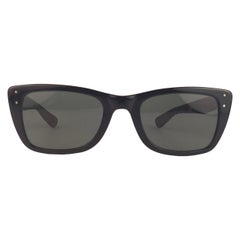 Ray Ban Caribbean - Lunettes de soleil à lunettes G15 noires mi-siècle, années 1960, B&L USA