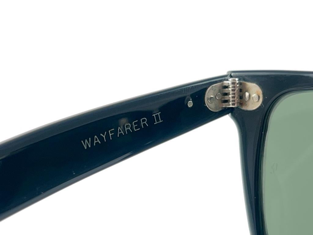 Mint Ray Ban The Wayfarer II Roland Garros Edition G15 Lens USA 80er Jahre Sonnenbrille im Angebot 5