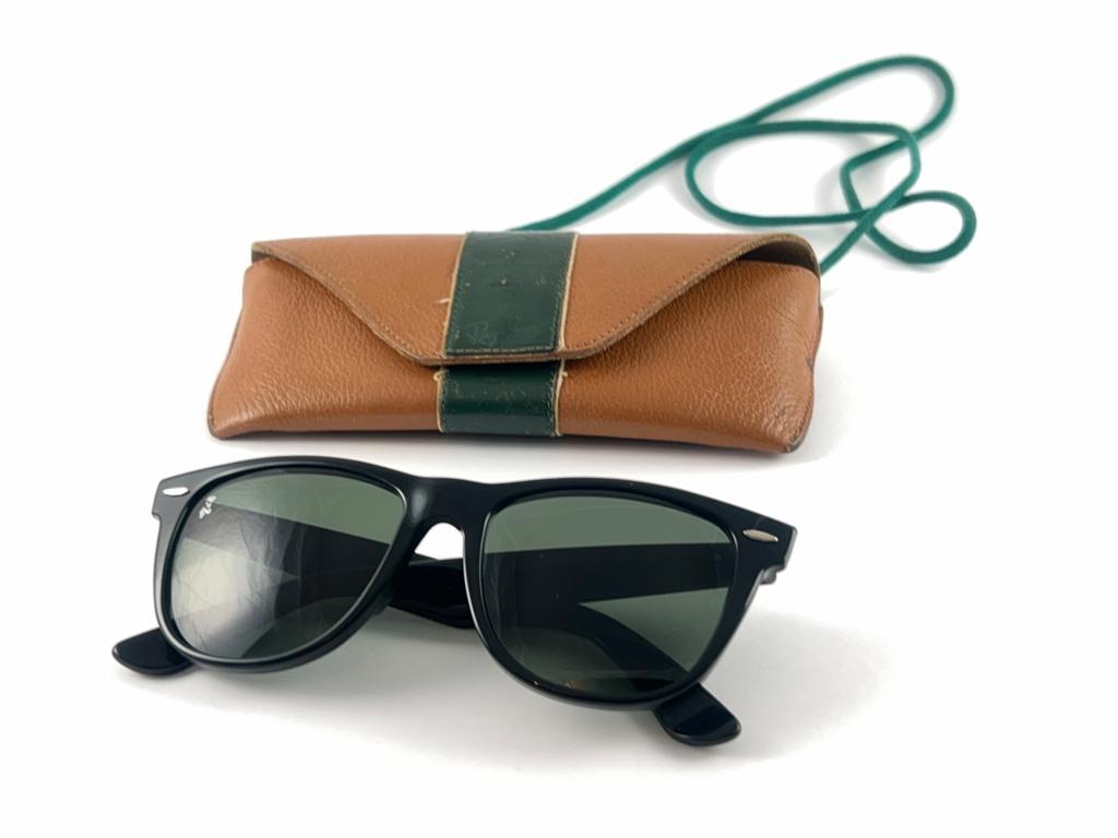 Mint Ray Ban The Wayfarer II Roland Garros Edition G15 Lens USA 80er Jahre Sonnenbrille im Angebot 12