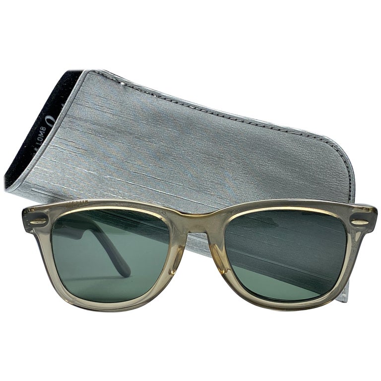 Mint Ray Ban Wayfarer 5024 1970's Translucent Grey Lenses B&L USA Sunglasses  at 1stDibs