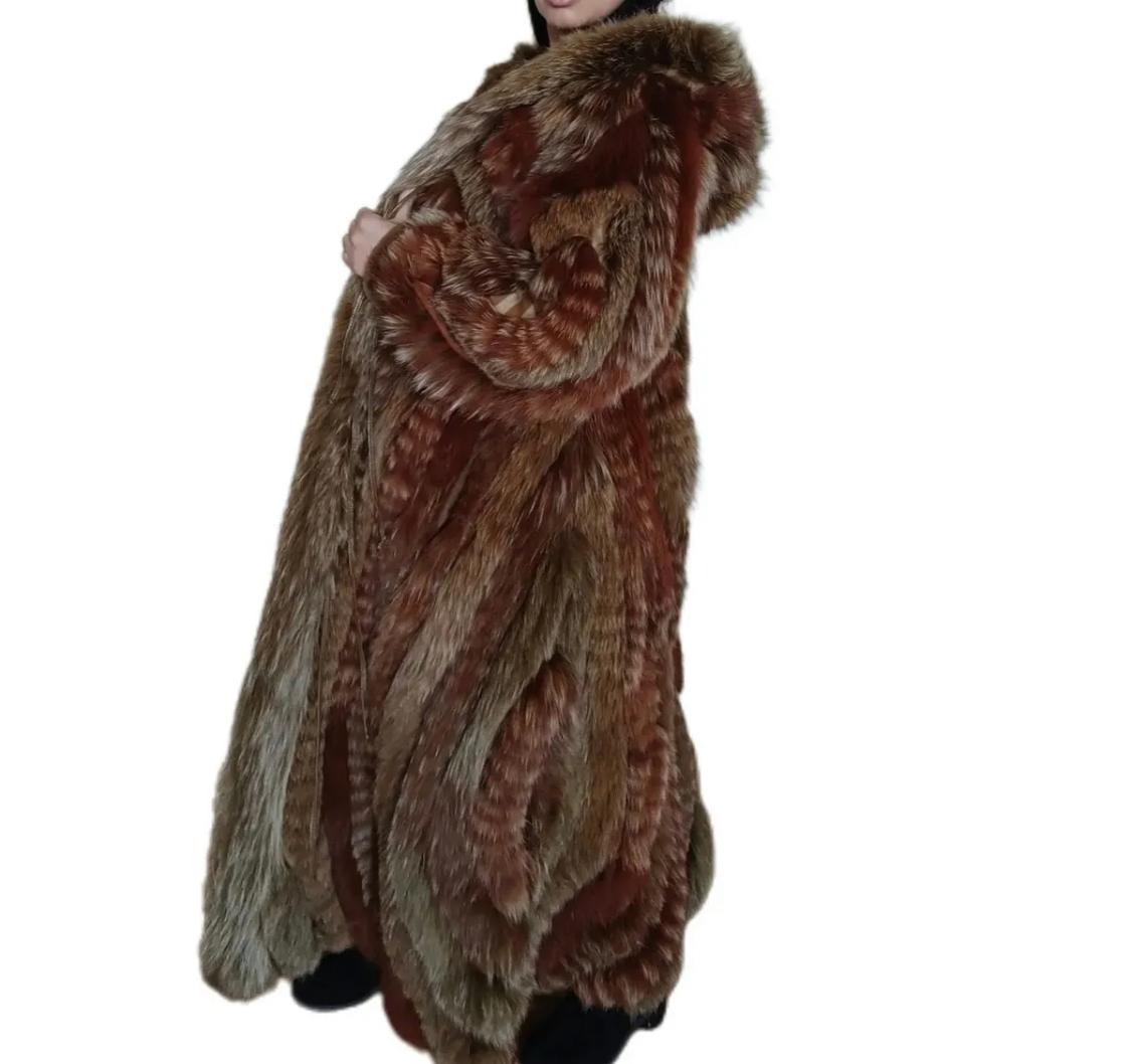 Mint reversible Christian Dior Multi Fur Coat fox beaver leather  (Size 12 - L) For Sale 7