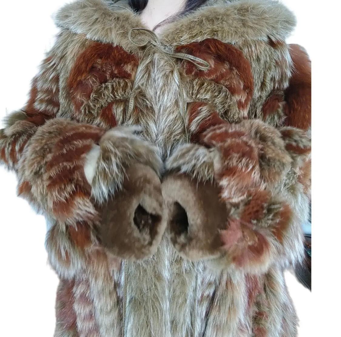 Mint reversible Christian Dior Multi Fur Coat fox beaver leather  (Size 12 - L) For Sale 4
