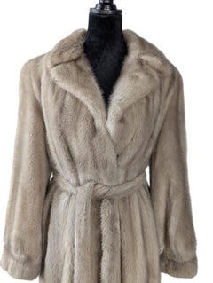 Mint robe style blush mink fur coat 8/M