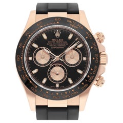 MINT Rolex Cosmograph Daytona Oro Rosa 116515LN 40mm Nero Oysterflex Completo