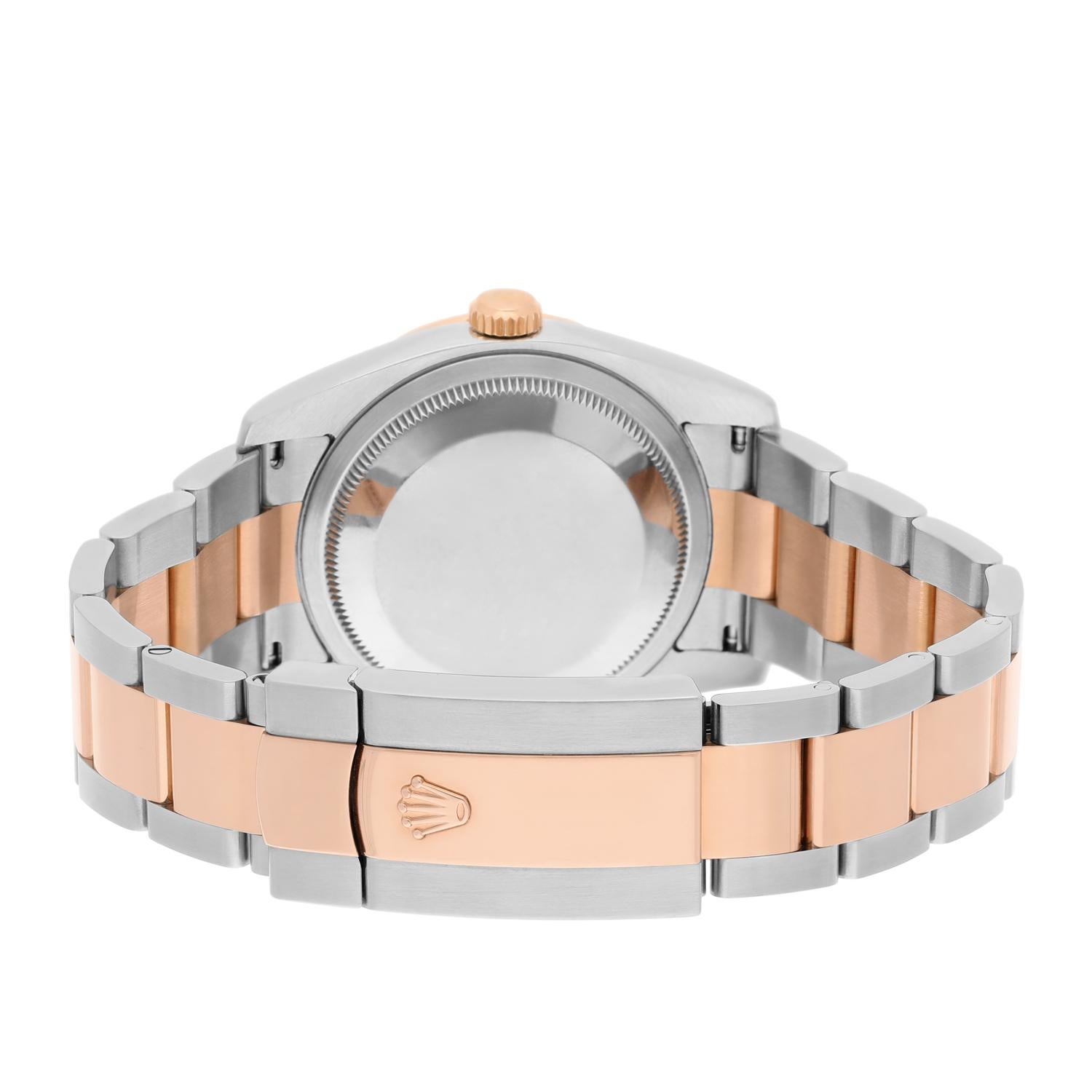 MINT Rolex DateJust 116261 Turn-O-Graph 36mm Two-Tone Rose Gold Watch Oyster For Sale 3