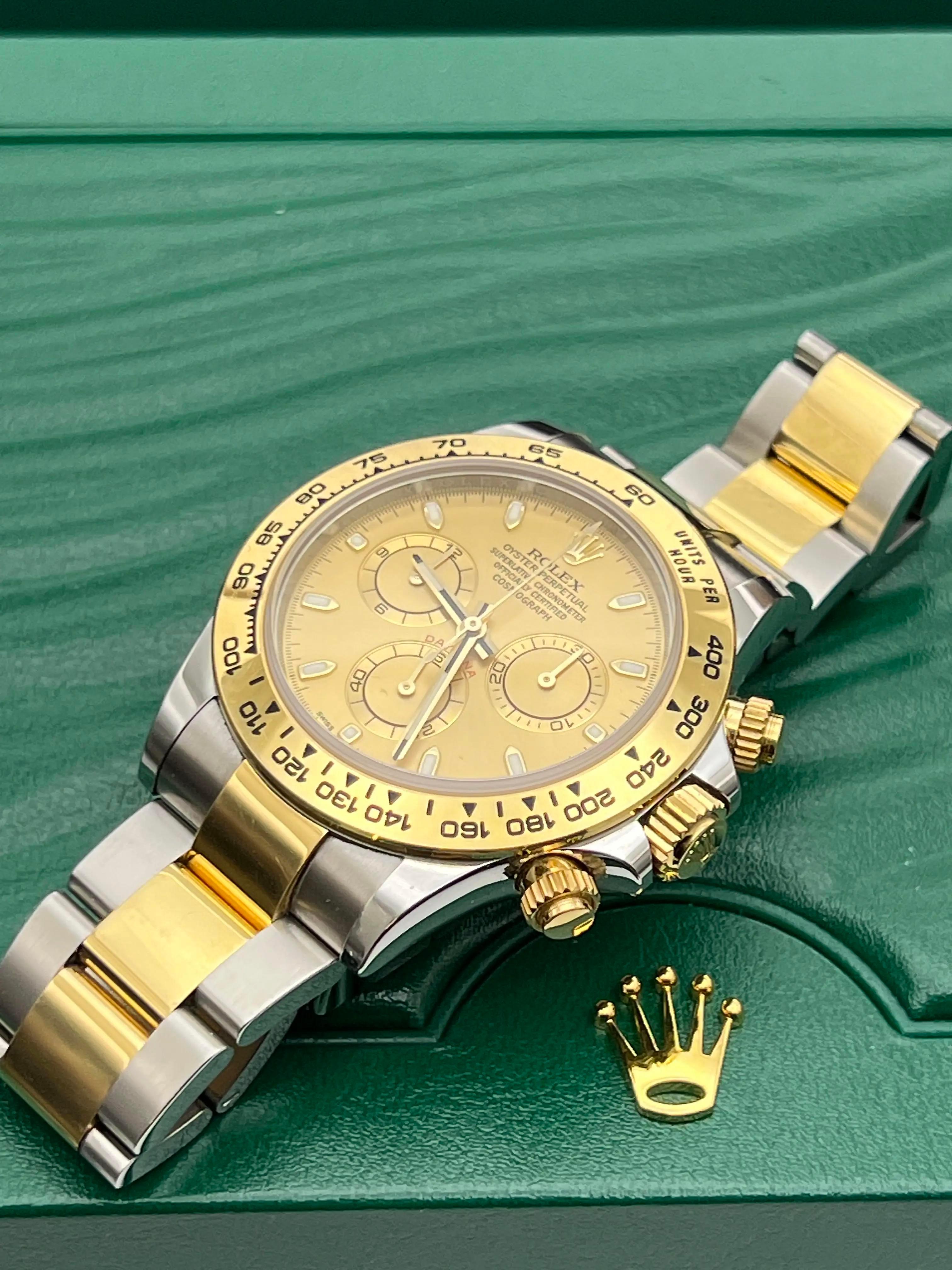Rolex Daytona 116503 40mm 18K quadrante champagne bicolore scatola e documenti, nuovo di zecca in vendita 4