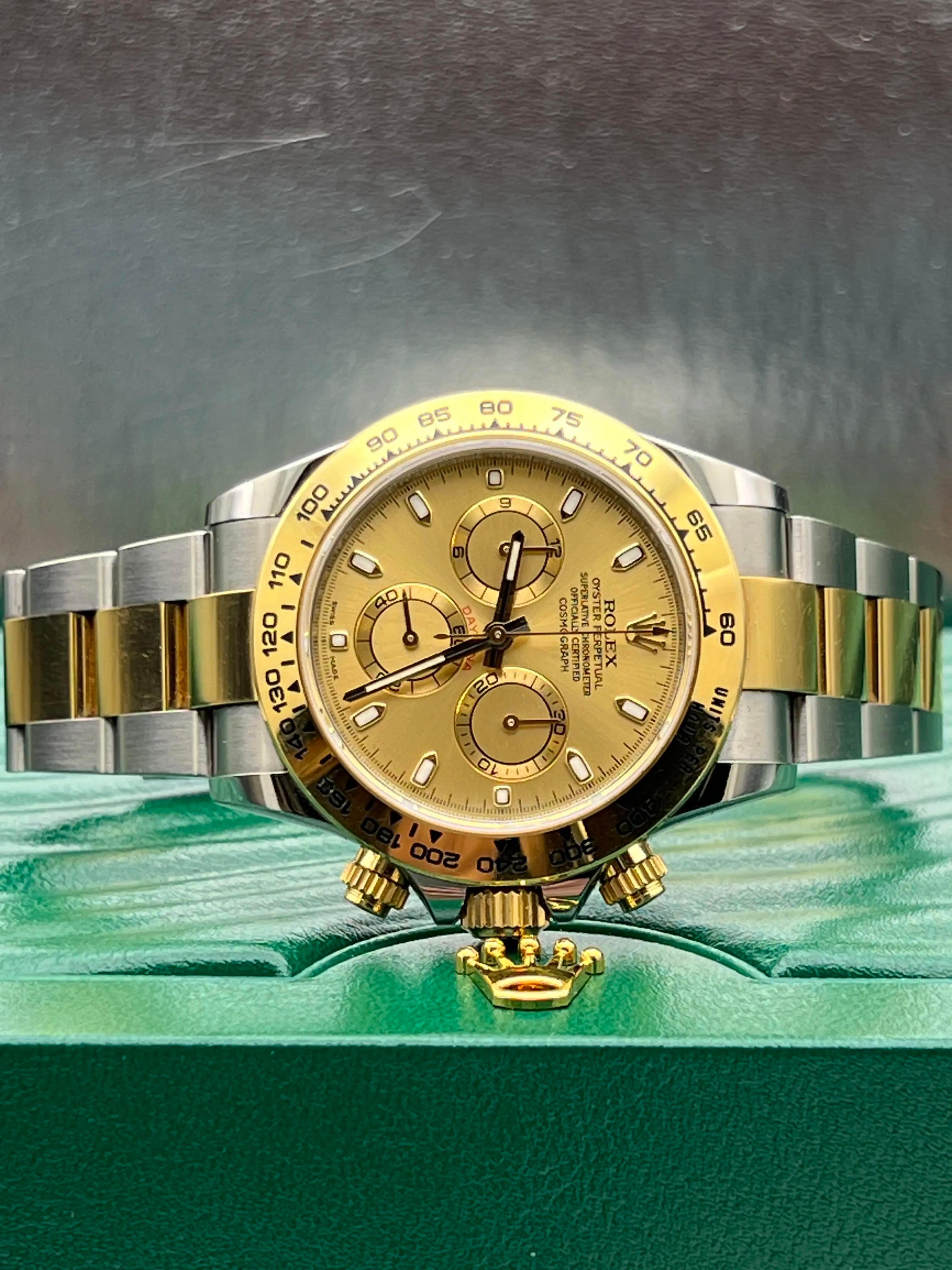 Rolex Daytona 116503 40mm 18K quadrante champagne bicolore scatola e documenti, nuovo di zecca in vendita 5