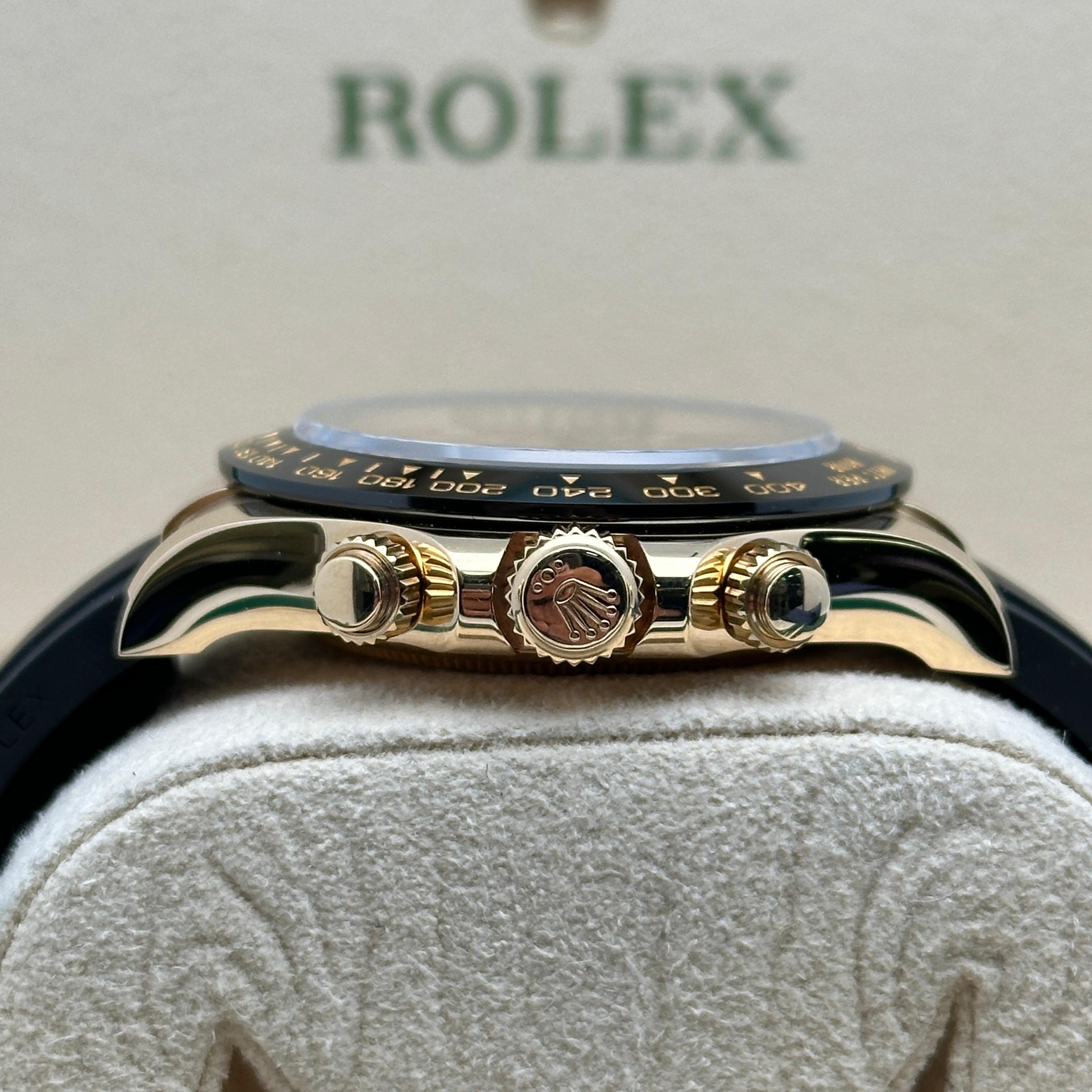 Mint Rolex Daytona 18K Yellow Gold Champagne Sticks Dial Men Watch 116518LN B&P 2