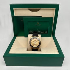 Mint Rolex Daytona 18K Yellow Gold Champagne Sticks Dial Men Watch 116518LN B&P
