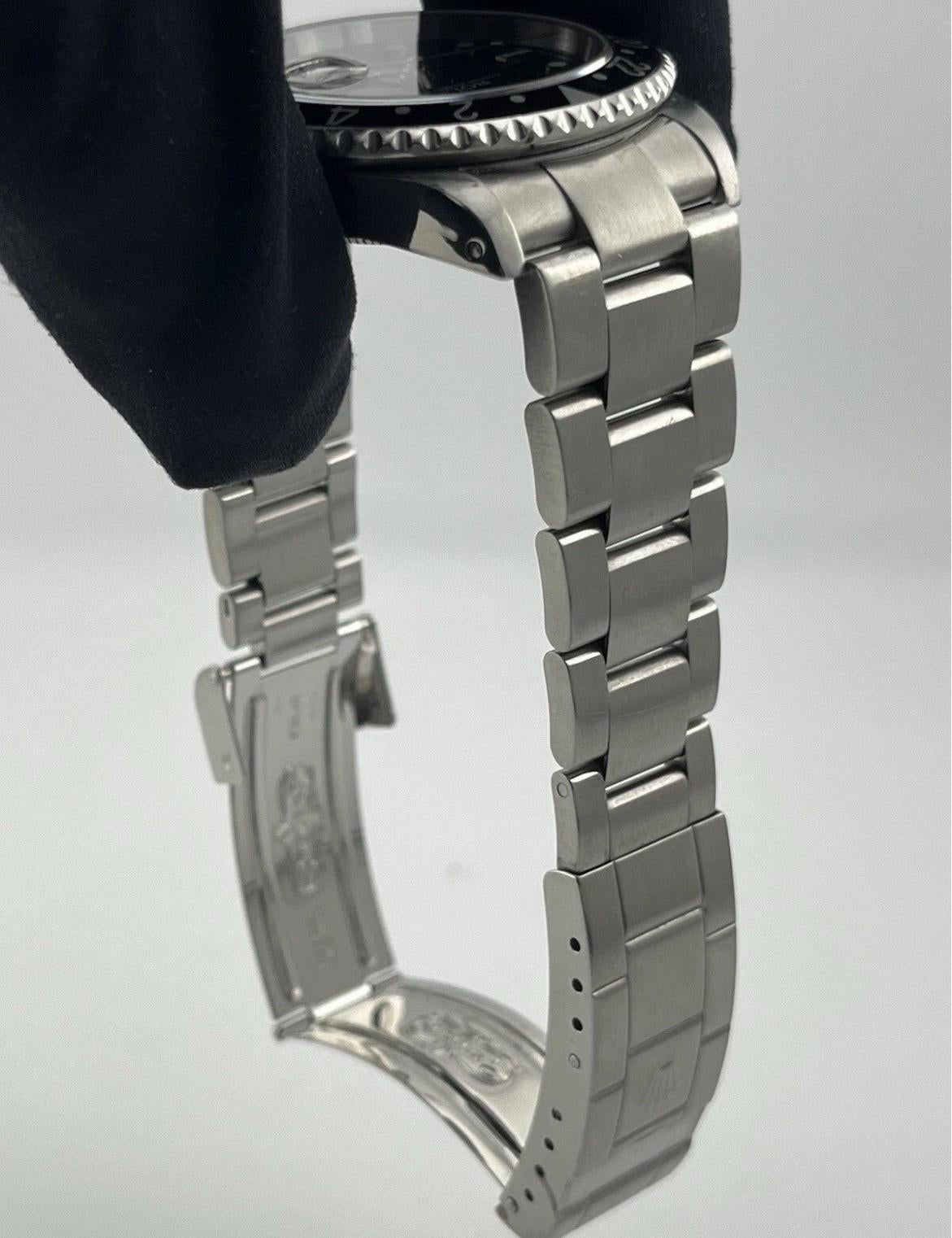 MINT Rolex GMT-Master II 40mm Stainless Steel 16710 Black Men's Watch Papers For Sale 14