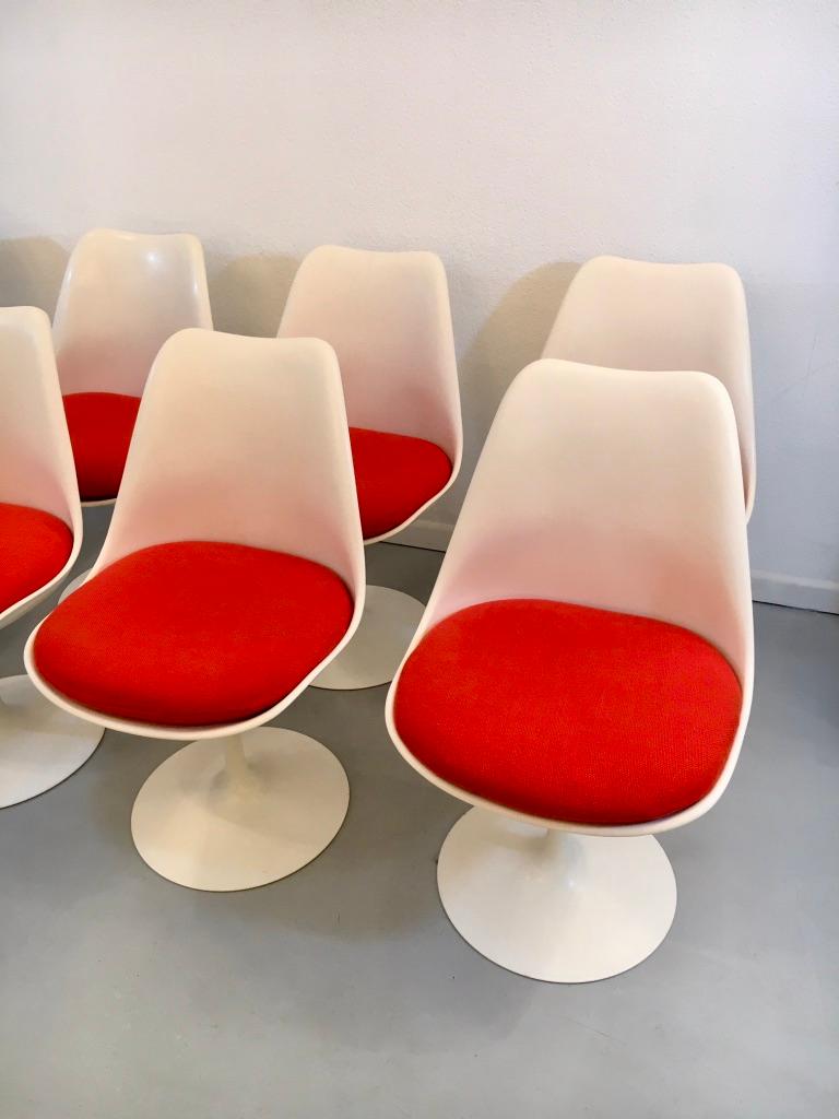 Americano Set di 8 sedie da pranzo Tulip di Eero Saarinen, Knoll, 2010 ca. in vendita