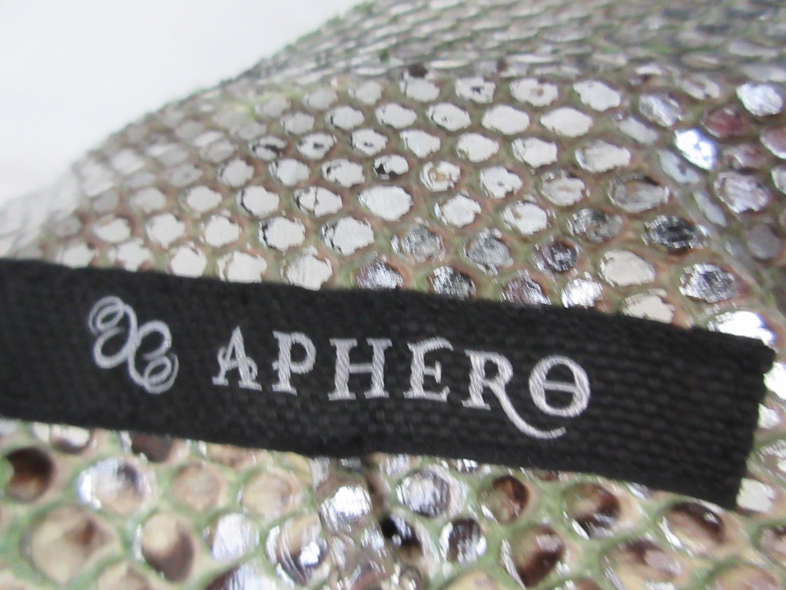 Mint Silver Exotic Leather Jacket Small 6 For Sale 5