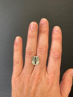 Mint Tourmaline Ring Gem 7.91 Carat Emerald Cut Loose Gemstone
