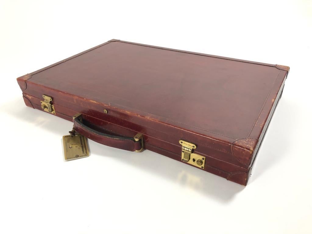 Mint Vintage 1970 Backgammon Rare Etienne Aigner Handmade Soft Leather Set 5