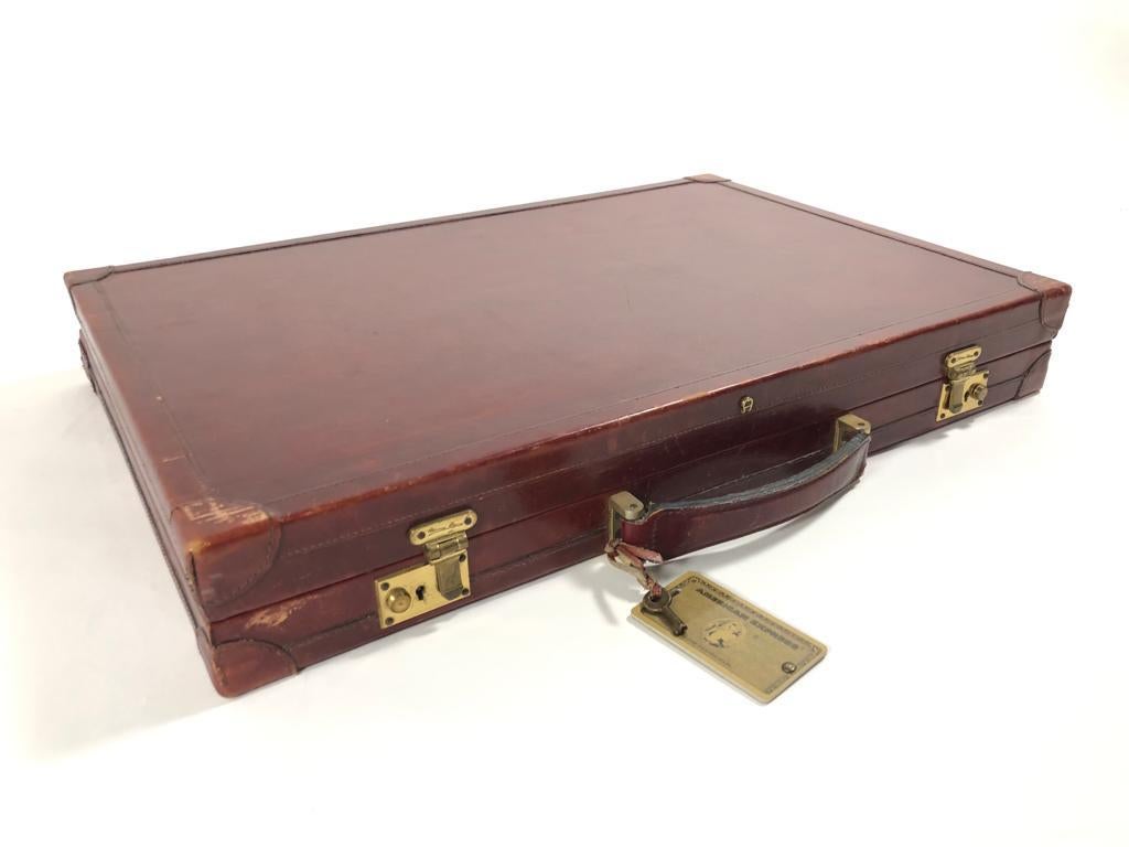 Mint Vintage 1970 Backgammon Rare Etienne Aigner Handmade Soft Leather Set 9