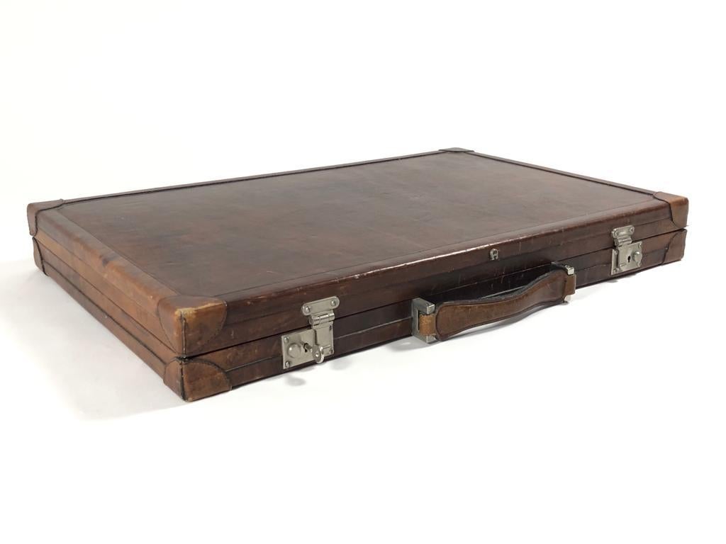 Mint Vintage 1970 Backgammon Rare Etienne Aigner Handmade Soft Leather Set 1