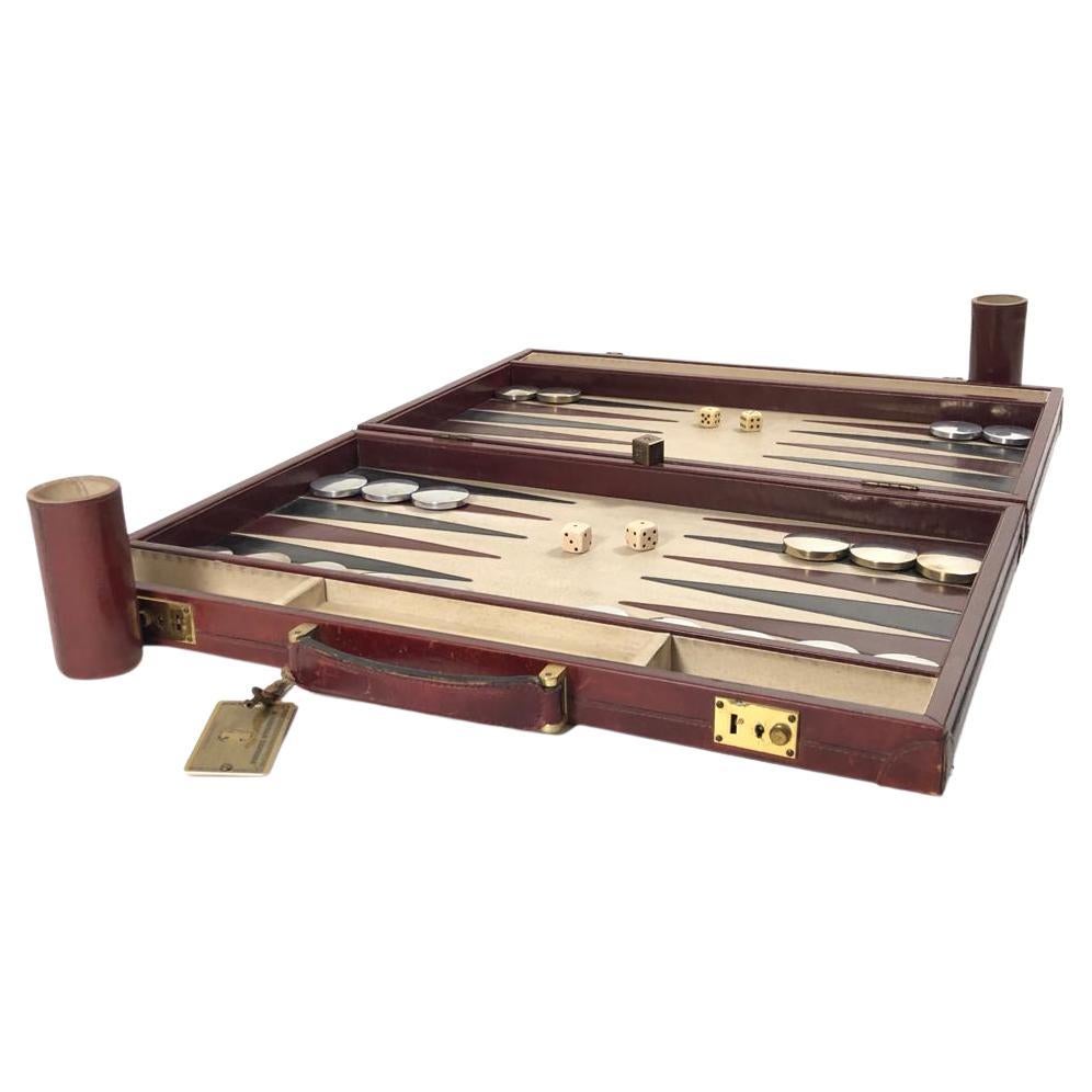 Mint Vintage 1970 Backgammon Rare Etienne Aigner Handmade Soft Leather Set