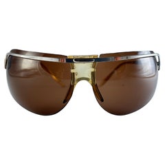 Mint Vintage Brevet Baruffaldi Silver  Lunettes de soleil à monture enveloppante sans monture 60s Italy