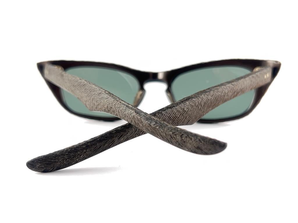 Mint Vintage Champuix Oversized Brown Frame Sunglasses 1960's Made In France en vente 5