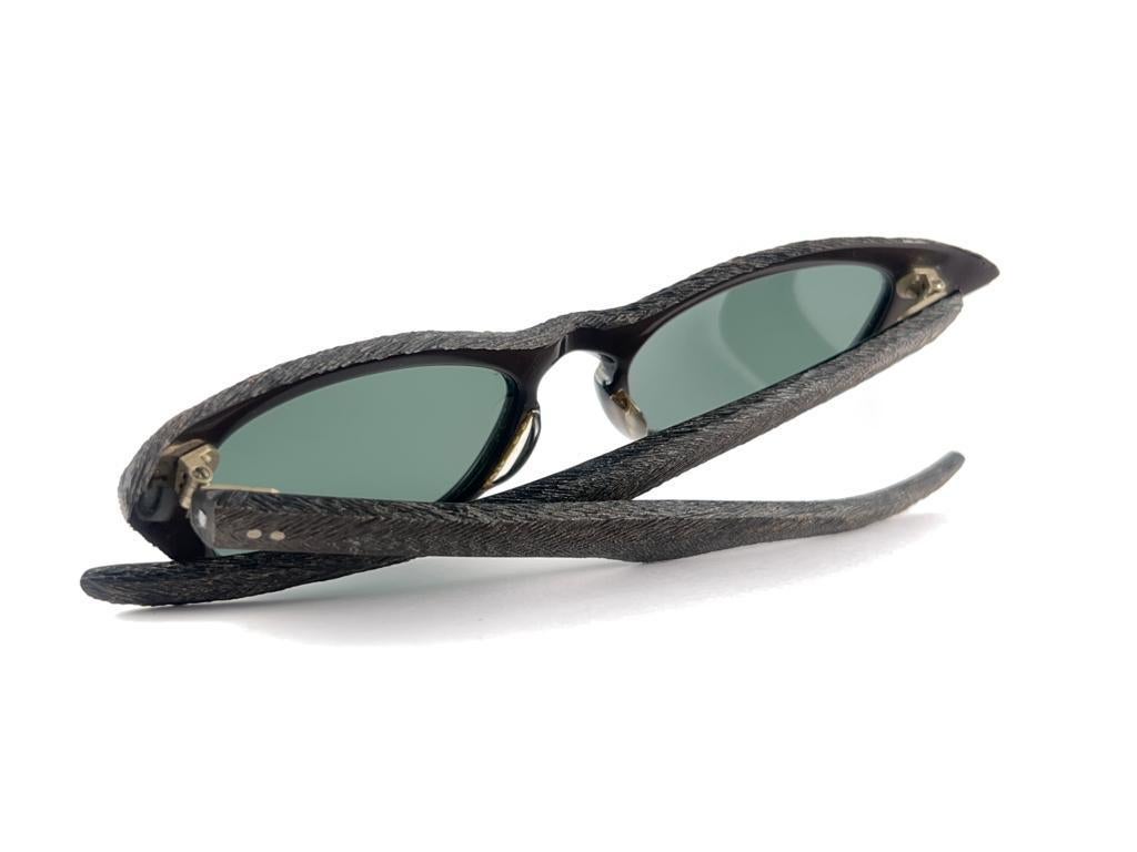Mint Vintage Champuix Oversized Brown Frame Sunglasses 1960's Made In France en vente 6