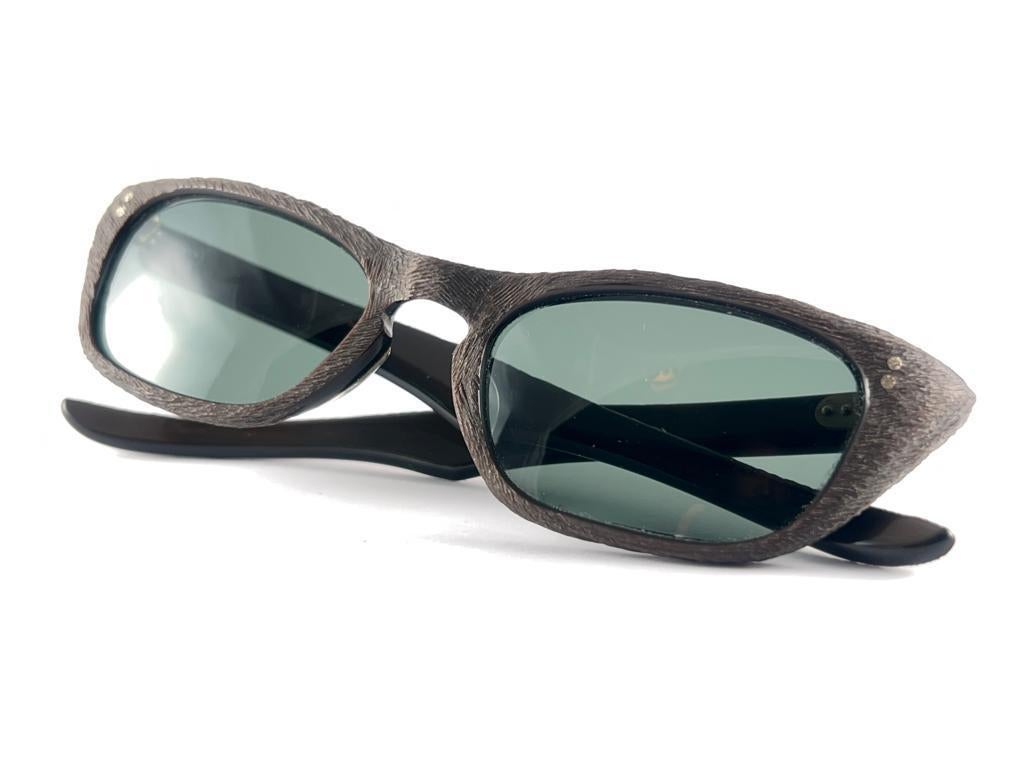 Mint Vintage Champuix Oversized Brown Frame Sunglasses 1960'S Made In France For Sale 7