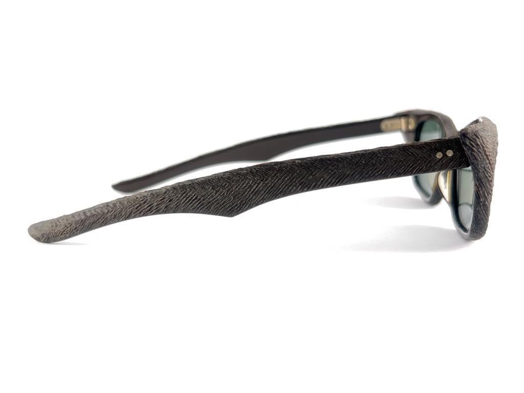 De las mujeres Mint Vintage Champuix Gafas de sol de montura grande marrón años 60 Made In France en venta