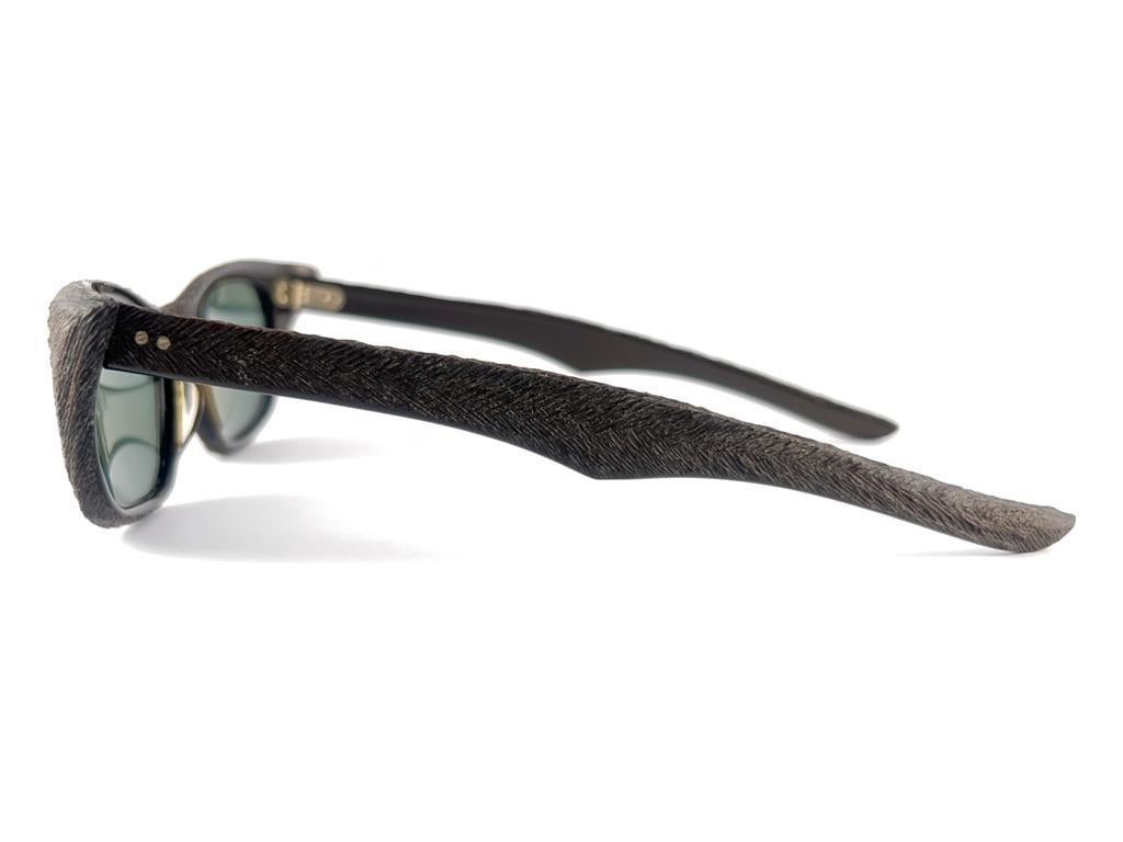 Mint Vintage Champuix Oversized Brown Frame Sunglasses 1960's Made In France en vente 1