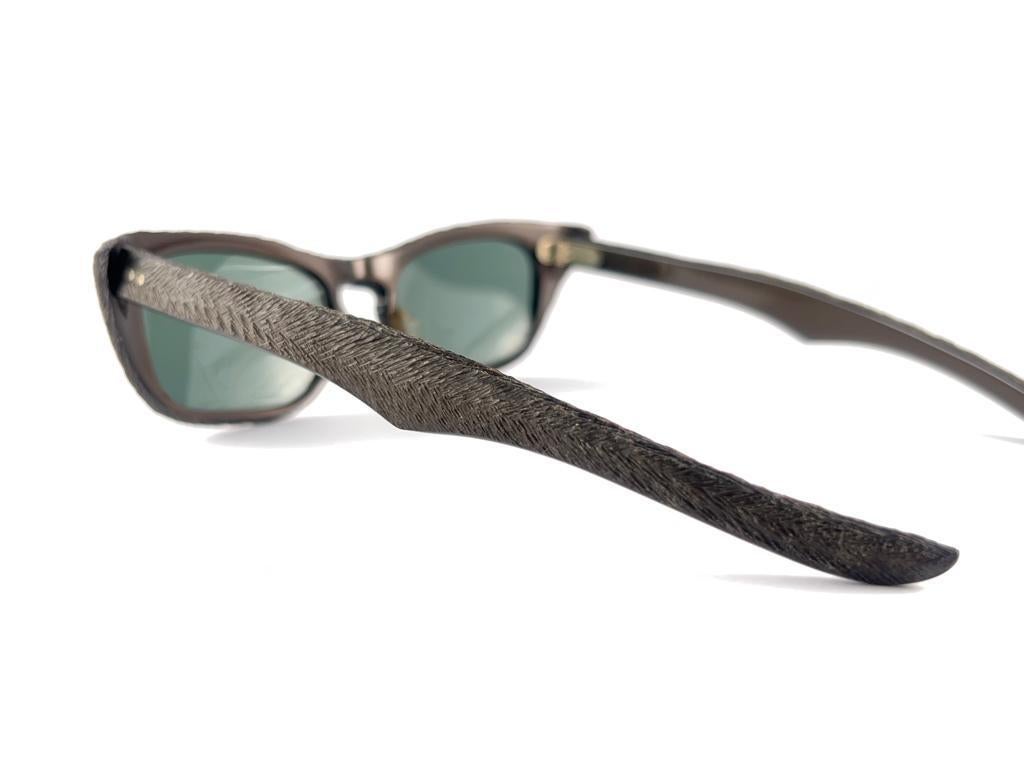 Mint Vintage Champuix Oversized Brown Frame Sunglasses 1960's Made In France en vente 3
