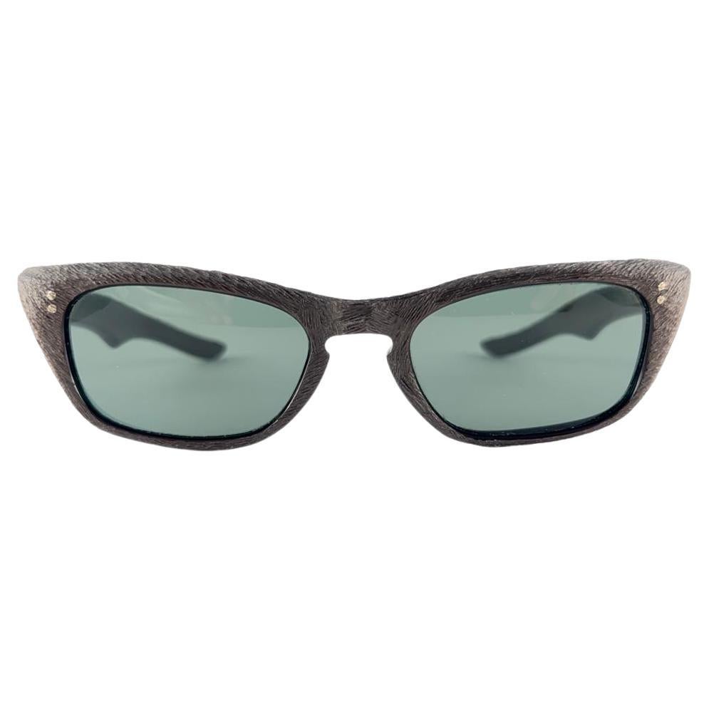 Mint Vintage Champuix Oversized Brown Frame Sunglasses 1960's Made In France en vente