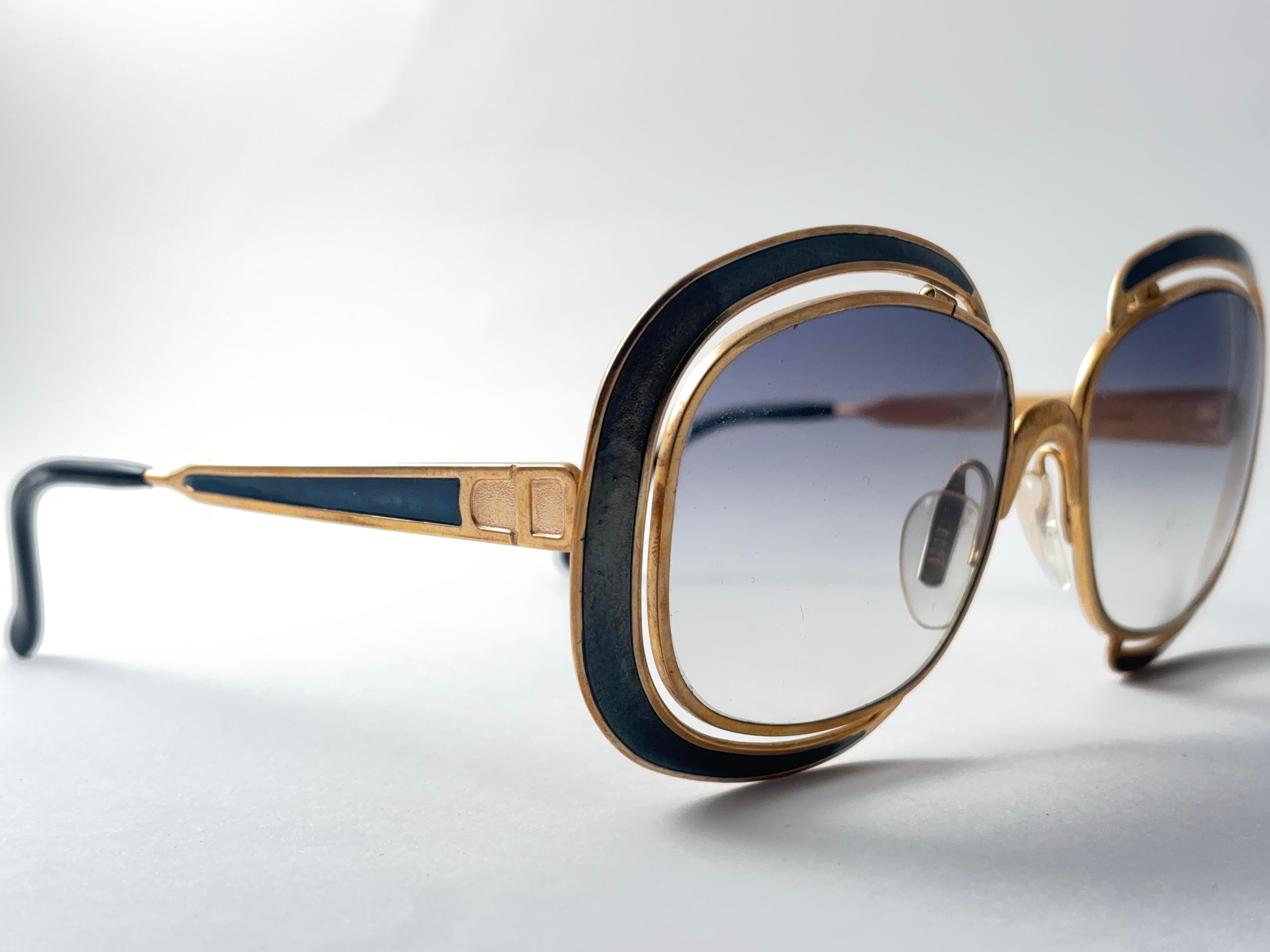 Occhiali da sole d'epoca Christian Dior Gold & Greene Made in Austria in vendita 2