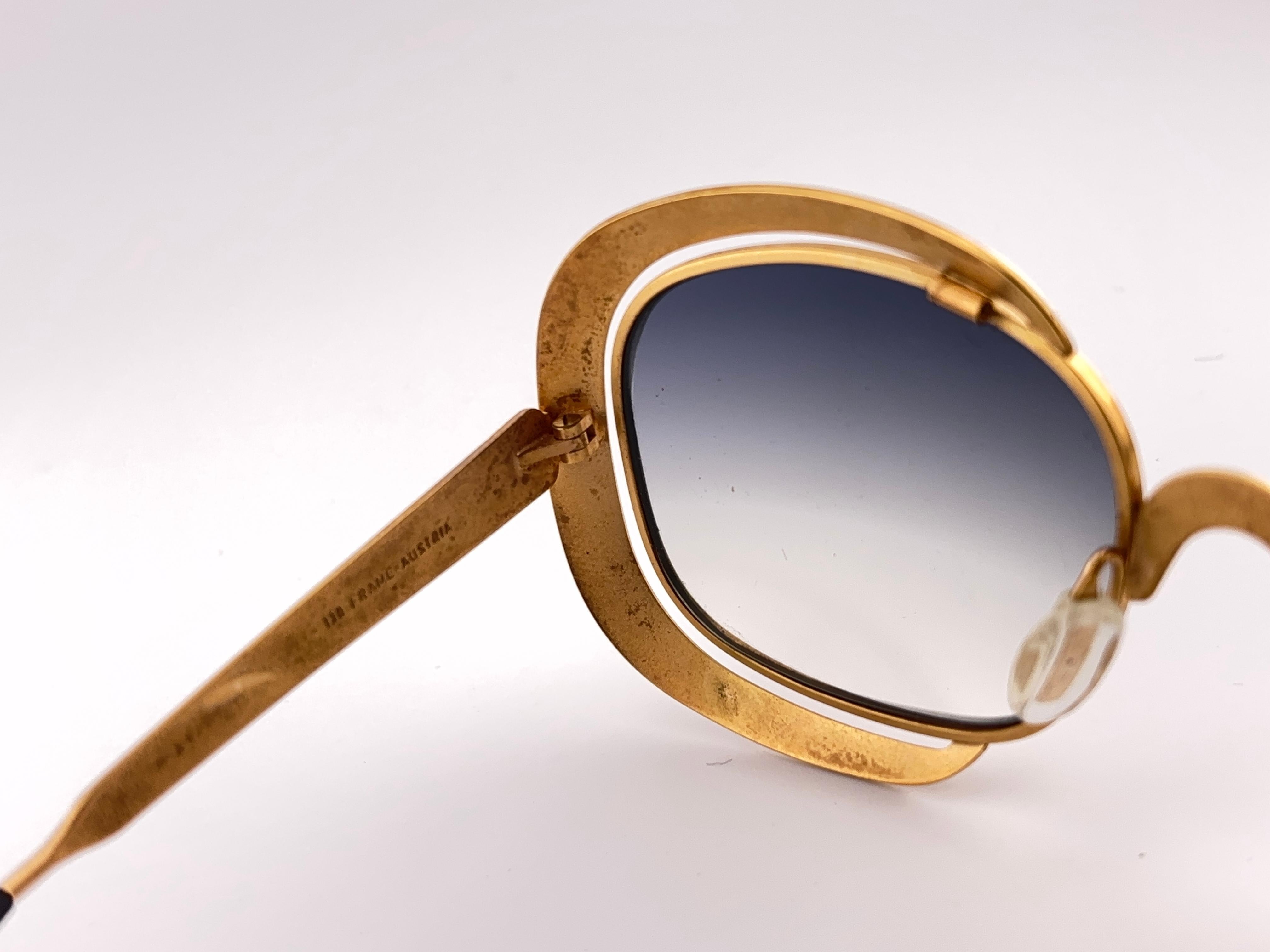 Occhiali da sole d'epoca Christian Dior Gold & Greene Made in Austria in vendita 2