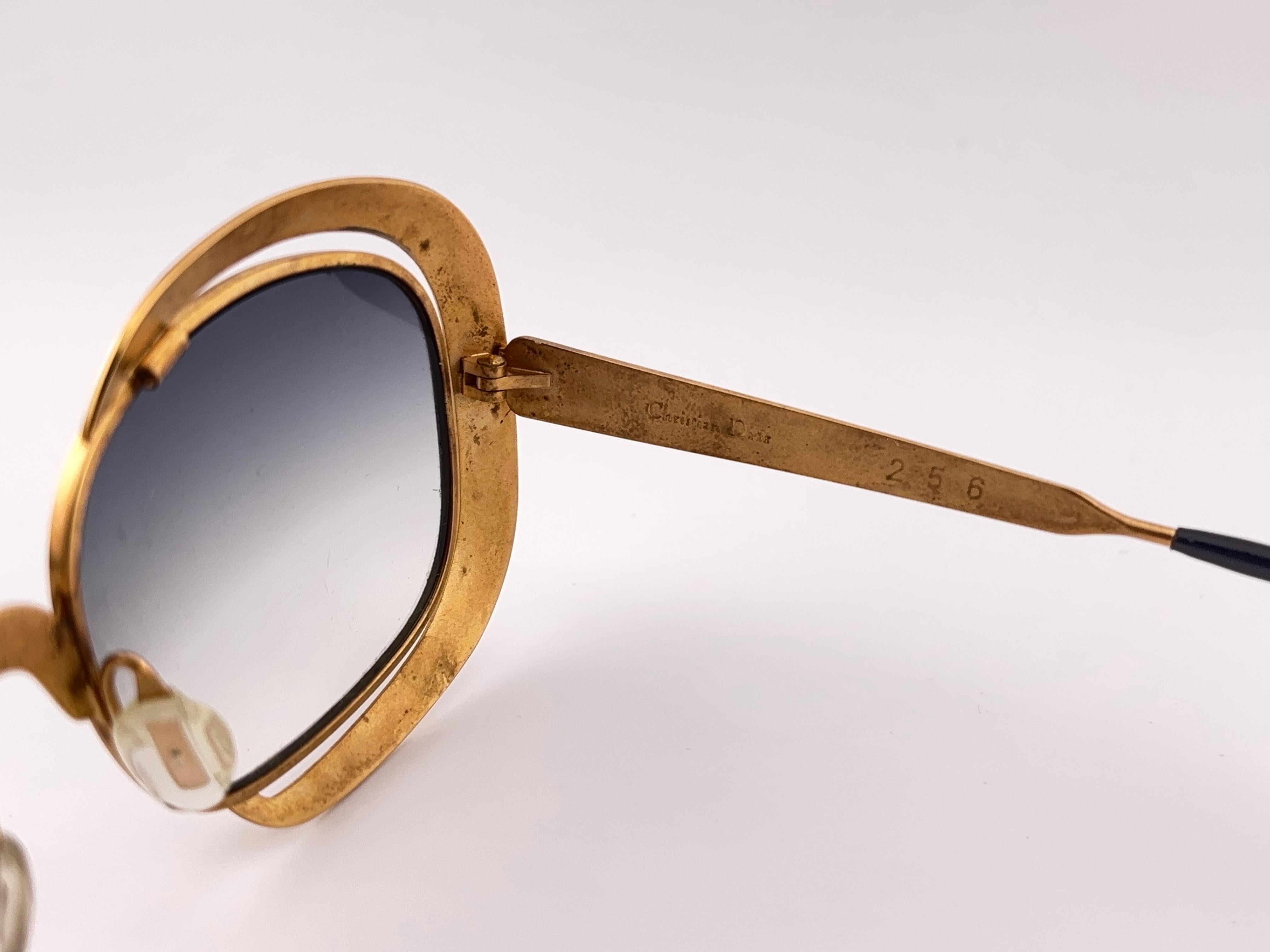 Occhiali da sole d'epoca Christian Dior Gold & Greene Made in Austria in vendita 3