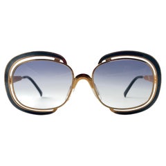 Mint Vintage Christian Dior Gold & Green Sunglasses Made in Austria