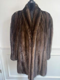 Mint vintage Donna Karan rare color mink fur coat jacket  (Size 10 - M)